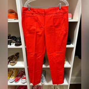 NWOT Ann Taylor vibrant red-orange pants size 10
